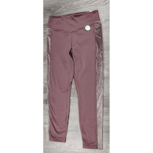 Victoria's Secret PINK Medium Fleece Lined Velvet Trim Pocket Legging Cozy NWT